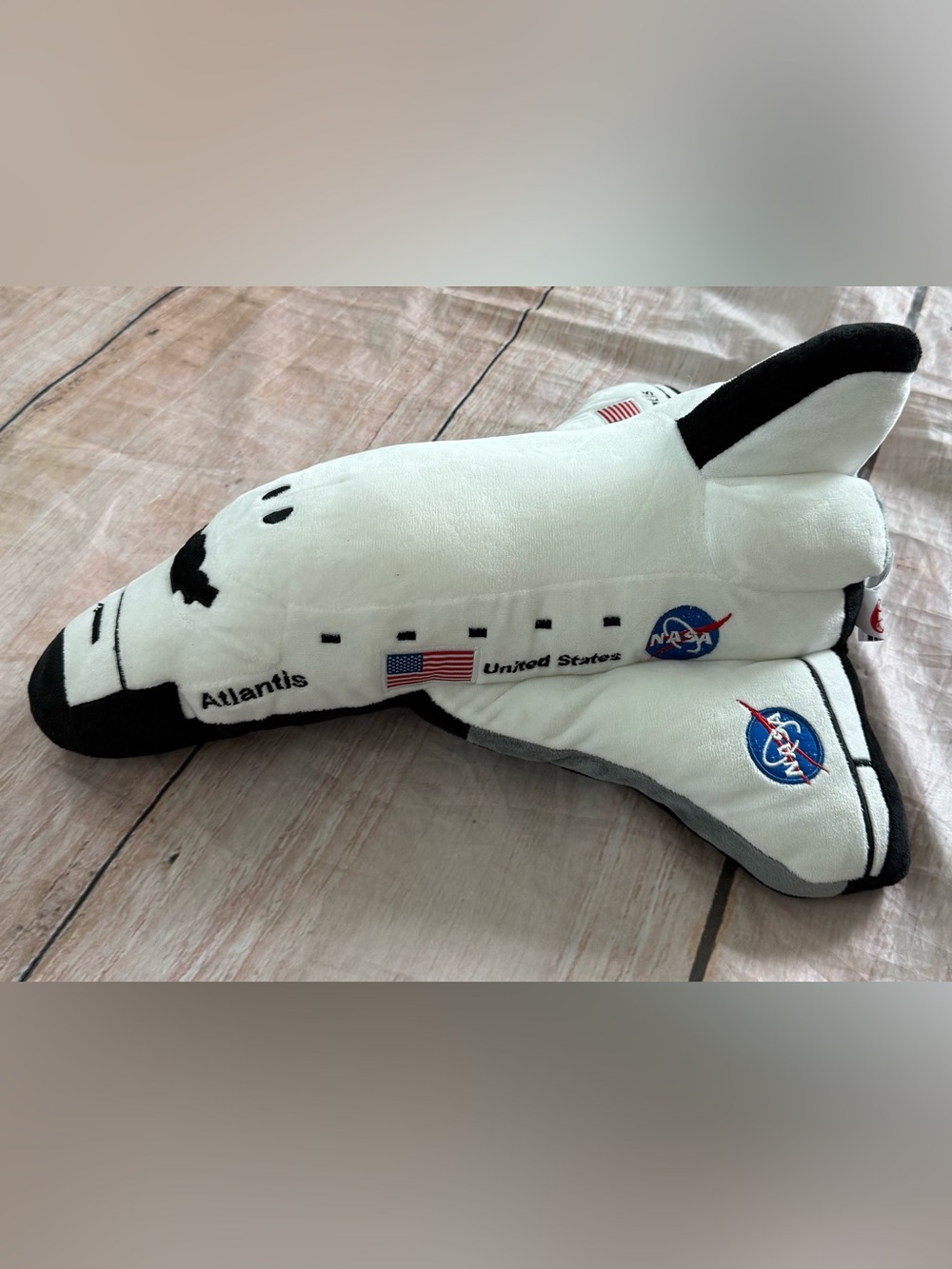 Fiesta NASA Atlantis Space Shuttle Plush 16” Stuffed Toy USA Logo United States